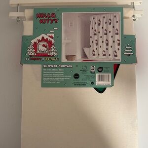 Hello Kitty Festive Shower Curtain - Red and White